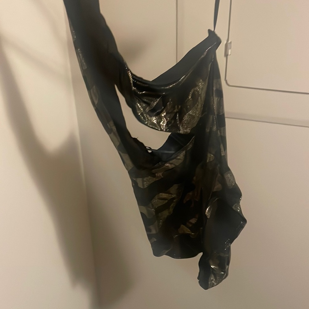 FashionNova 1 Piece Gold and Black Body Suit (XS)